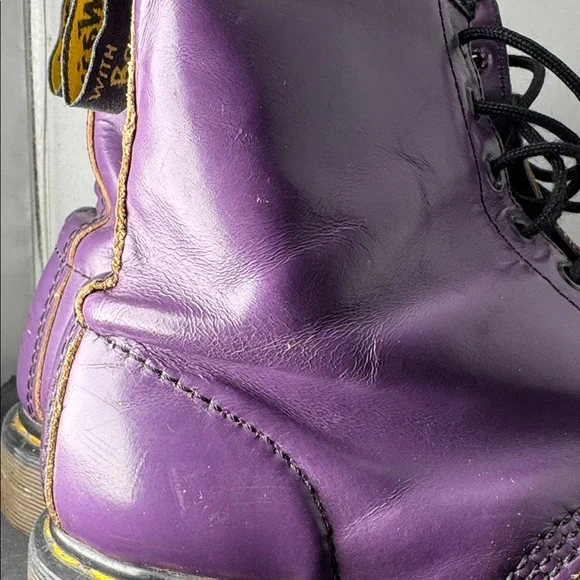 Vintage DOC MARTENS England Made Purple Lace-up Boots - Picture 11 of 16